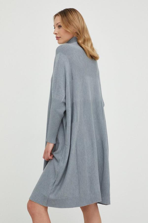 Šaty Answear Lab šedá barva, mini, oversize