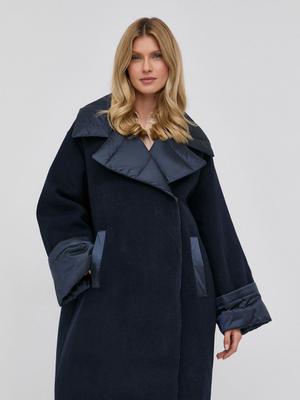 Oboustranná péřová bunda Beatrice B dámská, tmavomodrá barva, zimní, oversize