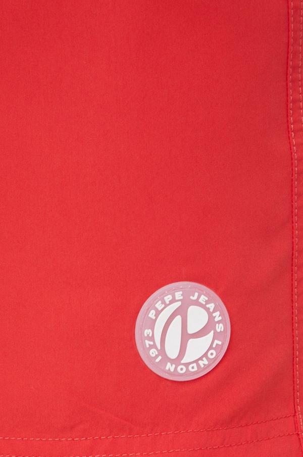 Plavkové šortky Pepe Jeans Remo D červená barva