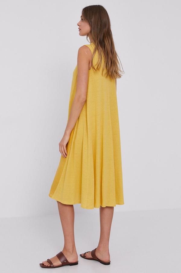 Šaty MAX&Co. žlutá barva, mini, jednoduché