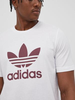 Bavlněné tričko adidas Originals bílá barva, s potiskem