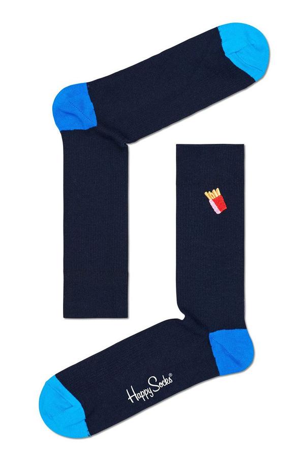 Happy Socks - Ponožky Ribbed Embroidery Fries
