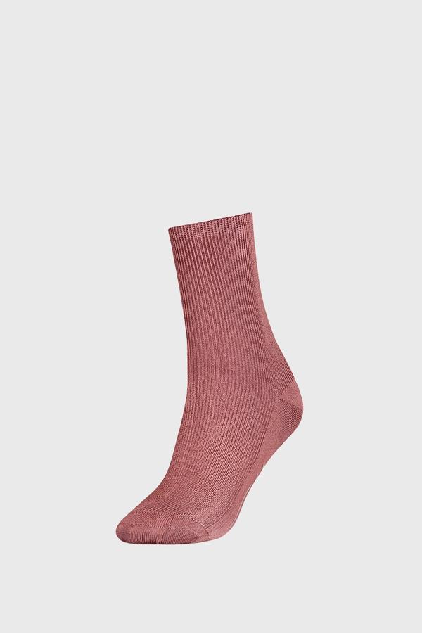 Dámské růžové ponožky  Small rib 39-42 Tommy Hilfiger
