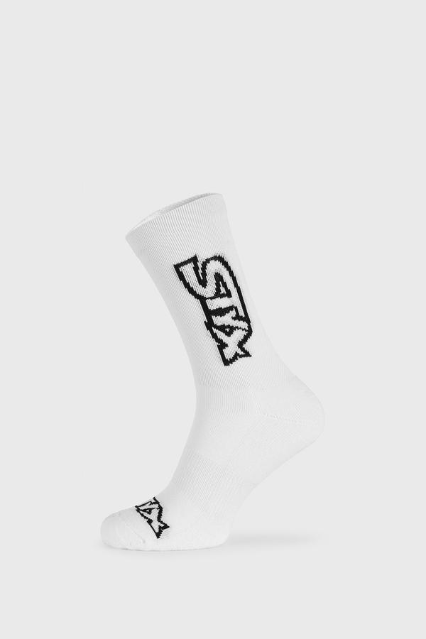 Bílé vysoké ponožky  Logo 39-42 STYX