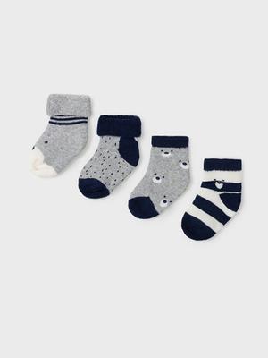Dětské ponožky Mayoral Newborn (4-Pack) tmavomodrá barva