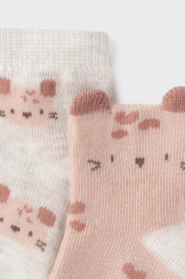 Dětské ponožky Mayoral Newborn (4-Pack) růžová barva