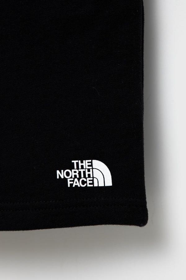 Dětské bavlněné šortky The North Face černá barva, nastavitelný pas