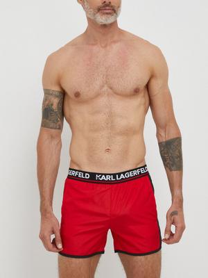 Plavkové šortky Karl Lagerfeld červená barva