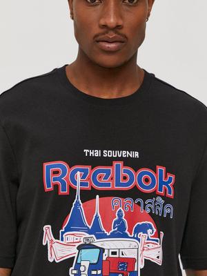 Tričko Reebok Classic GN3661 černá barva, s potiskem