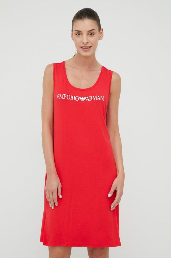 Šaty Emporio Armani Underwear červená barva, mini