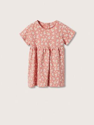 Dětské bavlněné šaty Mango Kids Vicky růžová barva, mini