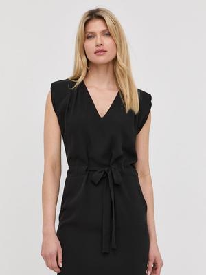 Šaty Silvian Heach černá barva, mini, áčková