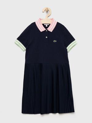 Dívčí šaty Lacoste tmavomodrá barva, mini