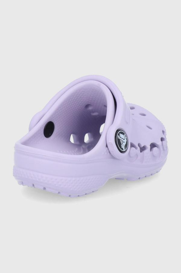 Dětské pantofle Crocs růžová barva