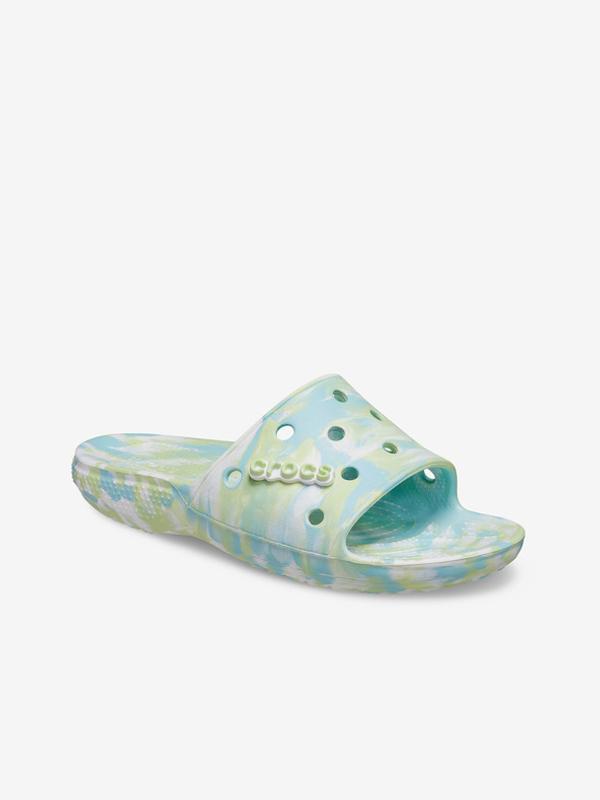 Crocs Classic Marbled Slide Pantofle Modrá