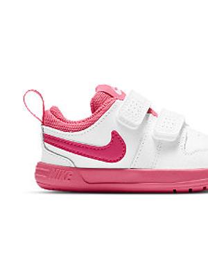 Bílo-růžové dětské tenisky na suchý zip Nike Pico
