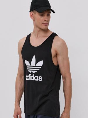 Bavlněné tričko adidas Originals černá barva