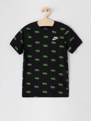 Dětské tričko Nike Kids černá barva, vzorované