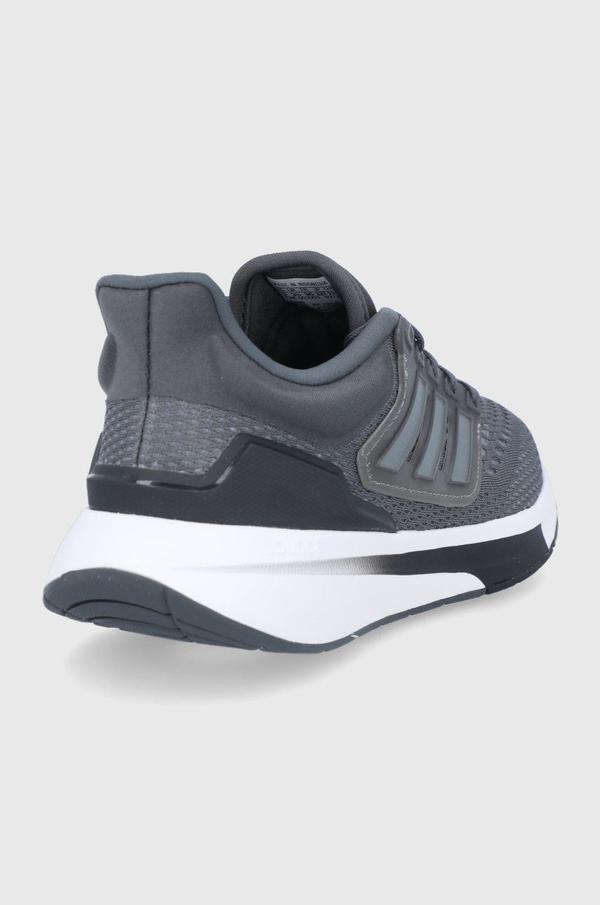 Boty adidas EQ21 Run H00541 šedá barva, na plochém podpatku