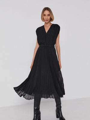 Šaty Armani Exchange černá barva, midi, áčkové