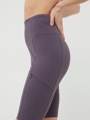 Outdoorové šortky 4F fialová barva, high waist