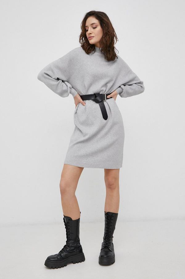 Šaty Vero Moda šedá barva, mini, jednoduché