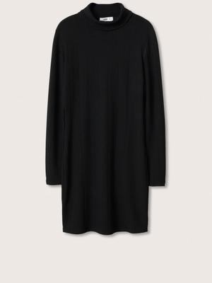 Šaty Mango černá barva, mini, přiléhavá