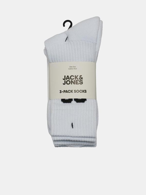 Jack & Jones Core Ponožky 3 páry Bílá
