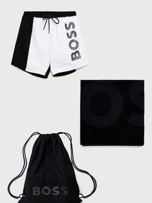 Plavkové šortky BOSS černá barva