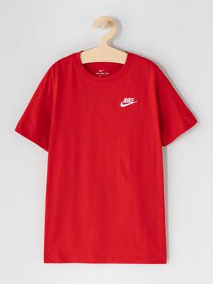 Dětské tričko Nike Kids červená barva, hladké