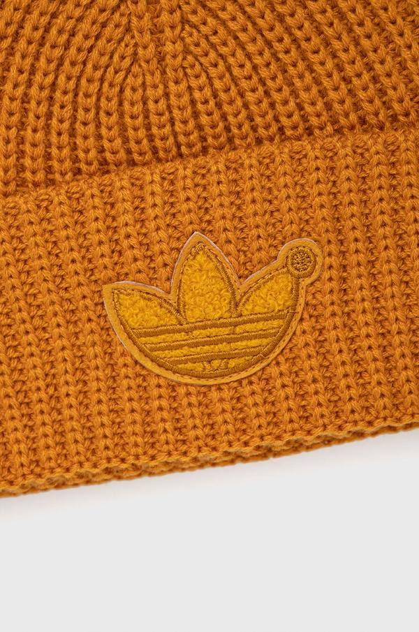 Čepice z vlněné směsi adidas Originals H25289 oranžová barva,