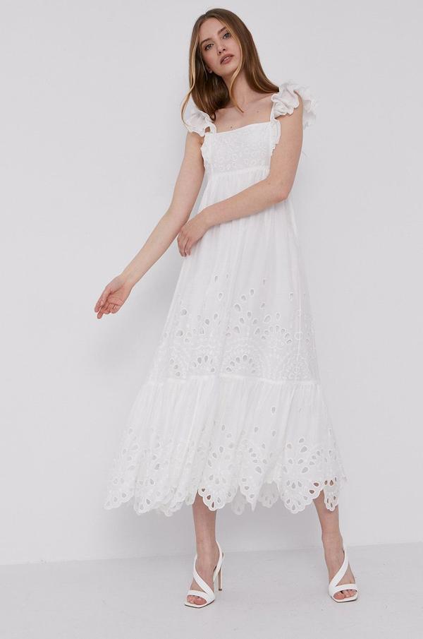 Šaty Miss Sixty bílá barva, maxi, jednoduché