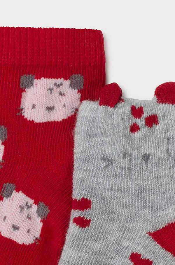 Dětské ponožky Mayoral Newborn (4-Pack) červená barva