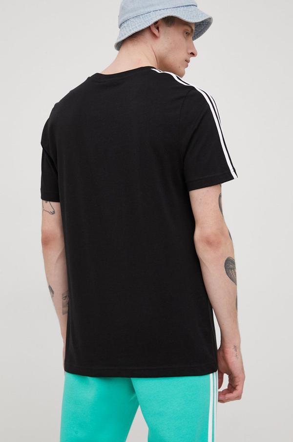 Bavlněné tričko adidas Originals HF4906 černá barva, s aplikací