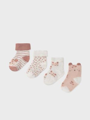 Dětské ponožky Mayoral Newborn (4-Pack) růžová barva