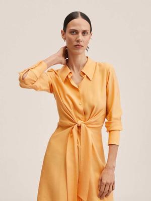 Šaty Mango Nikita2 oranžová barva, mini, jednoduchý
