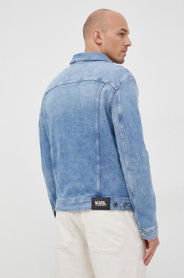 Džínová bunda Karl Lagerfeld pánská, přechodná