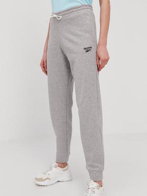 Kalhoty Reebok GI6612 dámské, šedá barva, hladké