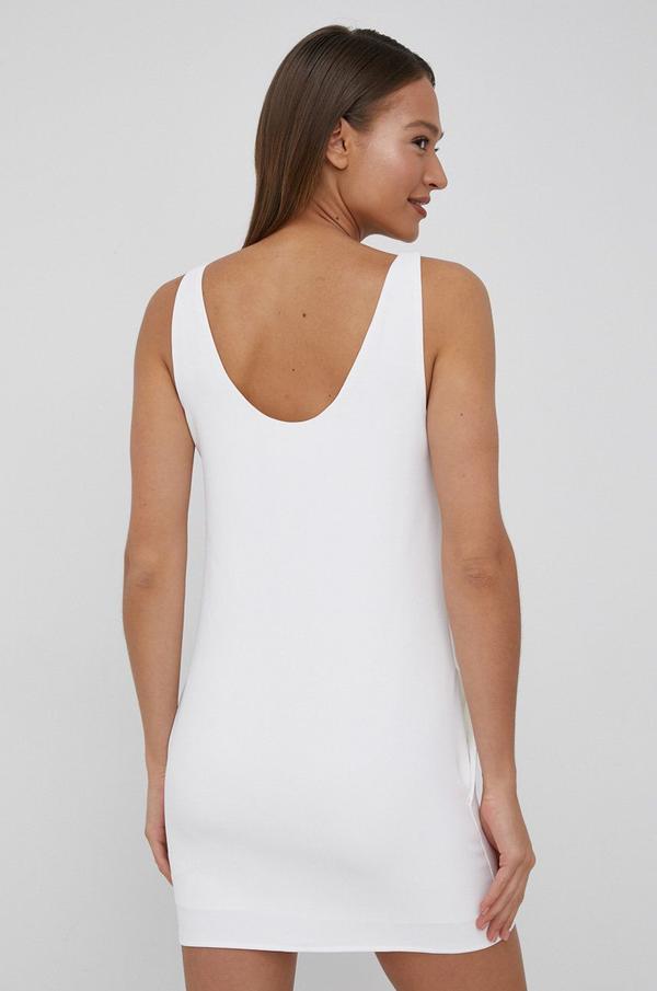 Šaty Calvin Klein bílá barva, mini, jednoduchý