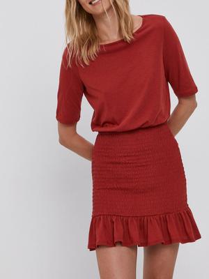 Šaty Jacqueline de Yong červená barva, mini, přiléhavé