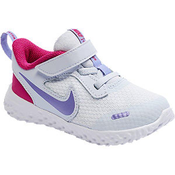 Světle fialové dětské tenisky na suchý zip Nike Revolution 5