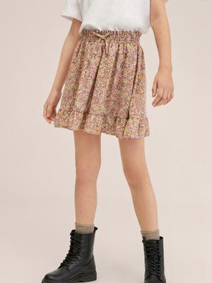 Dětská sukně Mango Kids růžová barva, mini, áčková