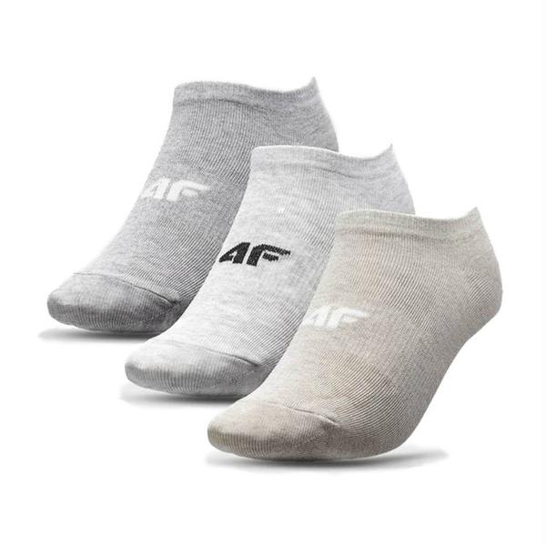 Dámské kotníkové ponožky 4F SOD003 3 páry  White+Pink+Deep Black