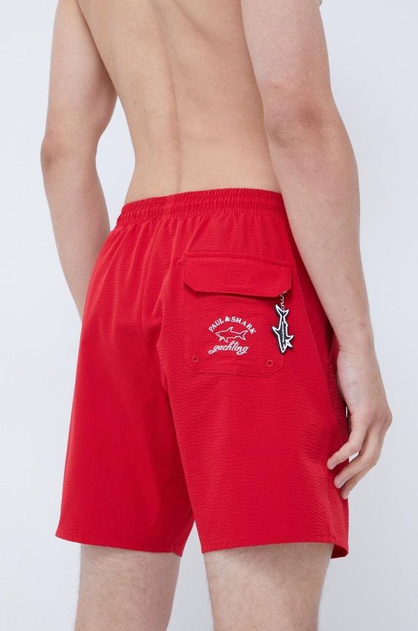 Plavkové šortky Paul&Shark červená barva