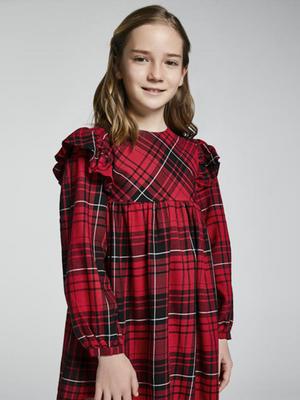 Dívčí šaty Mayoral červená barva, mini, jednoduché