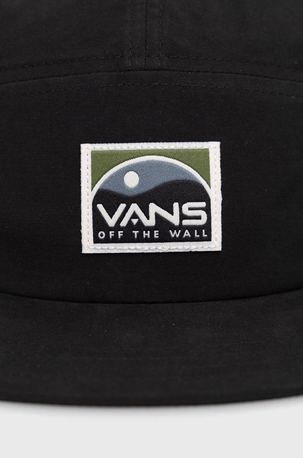 Čepice Vans černá barva, s aplikací