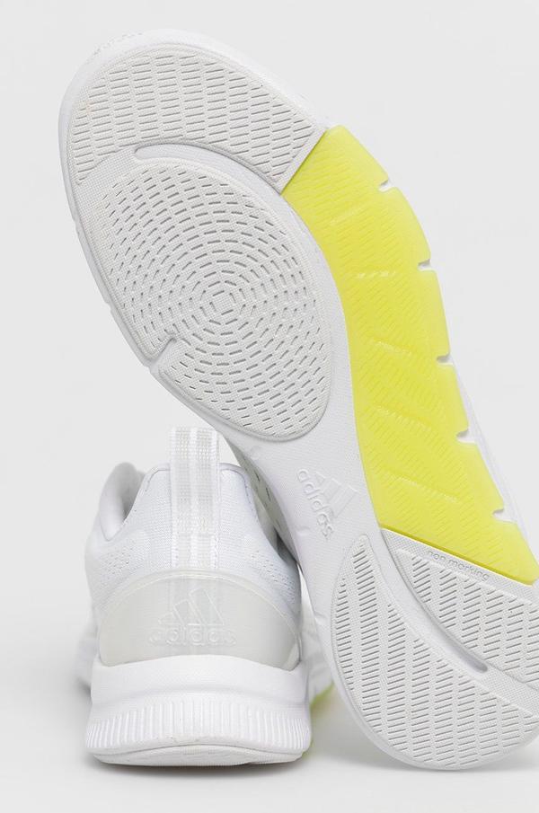 Boty adidas FY8387 bílá barva, na plochém podpatku