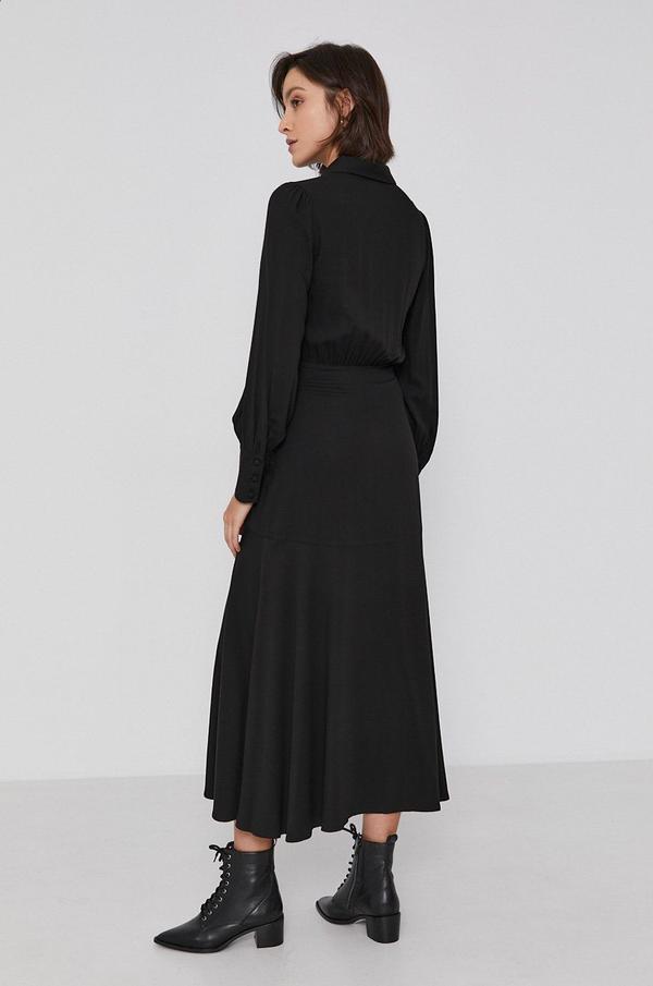 Šaty Sisley černá barva, maxi, jednoduché