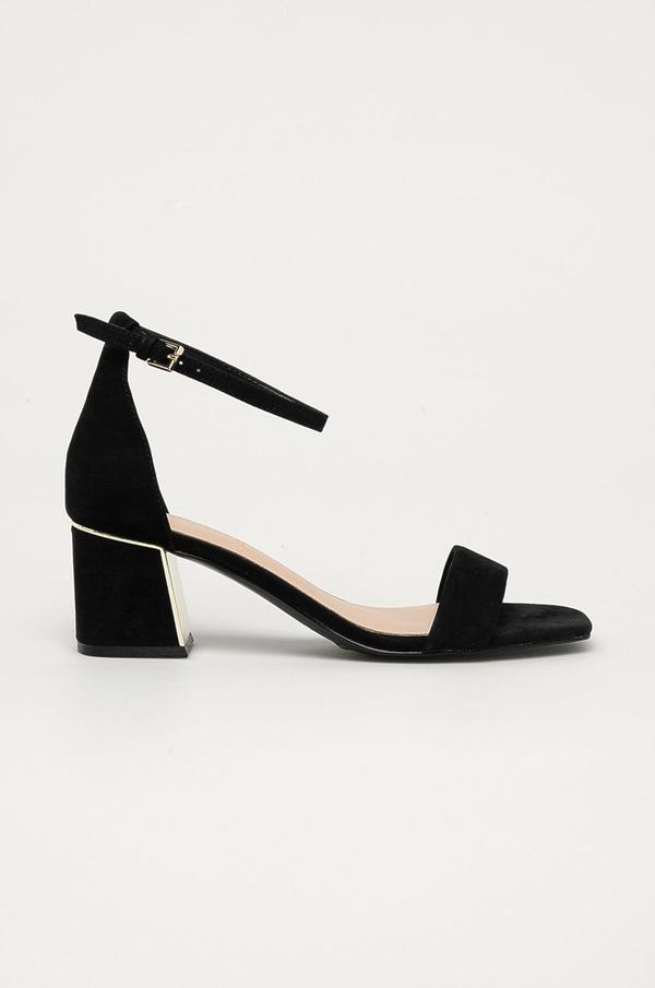 Semišové sandály Aldo černá barva