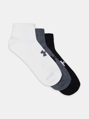 Under Armour UA Core Low Cut Ponožky 3 páry Bílá